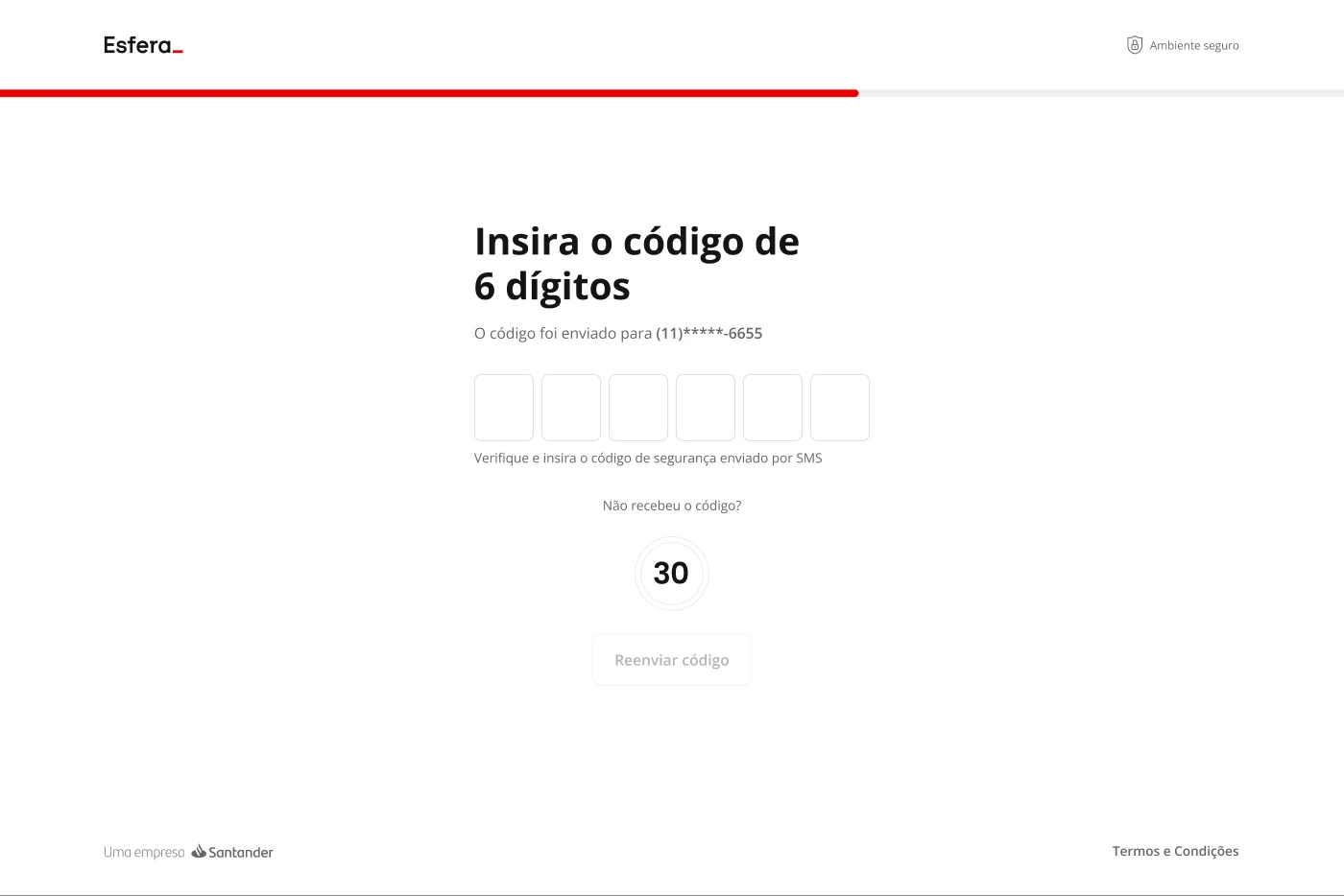 Esfera onboarding, Code, at desktop width