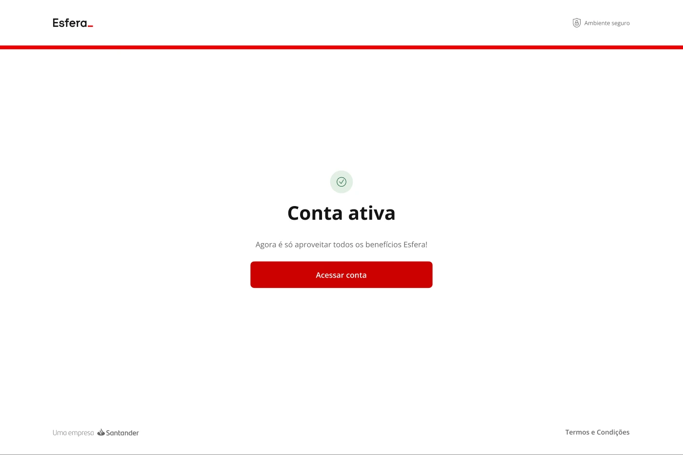 Esfera onboarding, Done, at desktop width